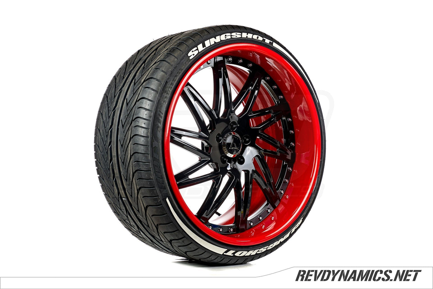 Polaris Slingshot Artis Slidell Red and Black 22x12" powder coated wheels