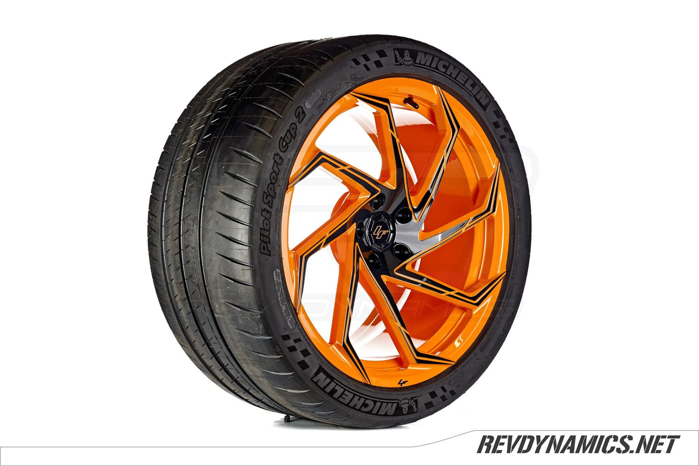 Lexani LF Forged M117 20" Rim Powdercoated Afterburner Orange and Black Polaris Slingshot colors 