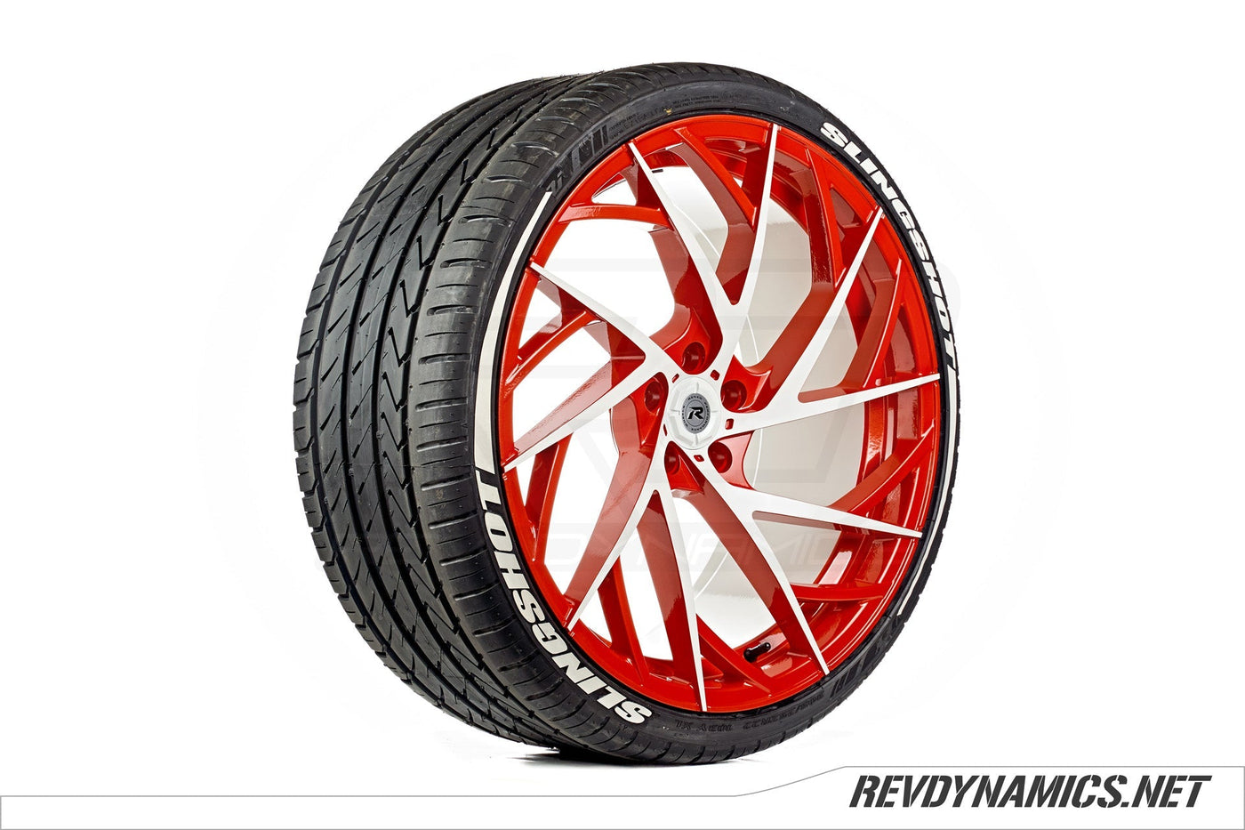 Lexani Mugello 22" Rim Powdercoated Red Pearl and White Polaris Slingshot colors 