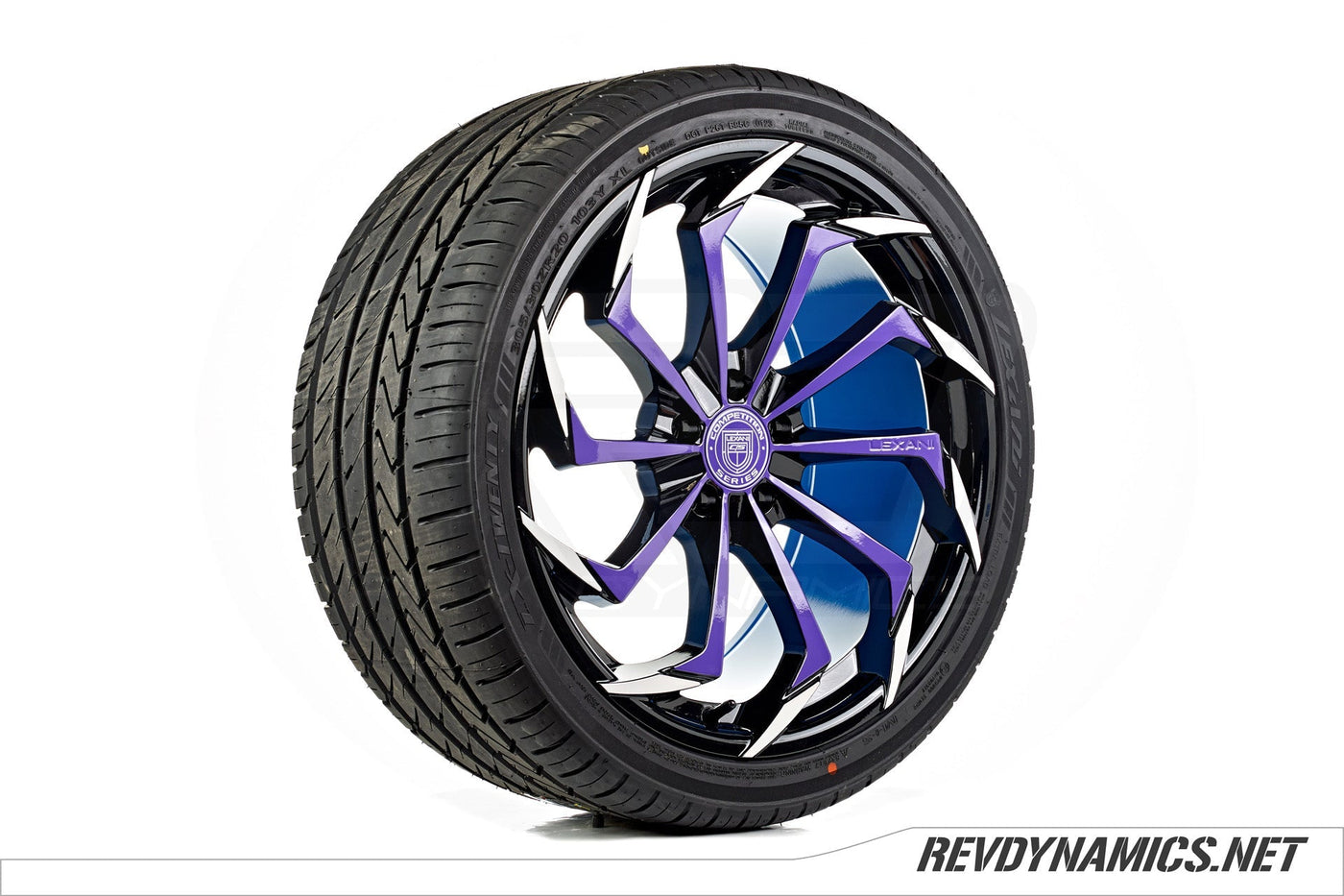 Lexani Static 20" Rim Powdercoated Miami Blue Black Sinbad Purple White Polaris Slingshot colors 