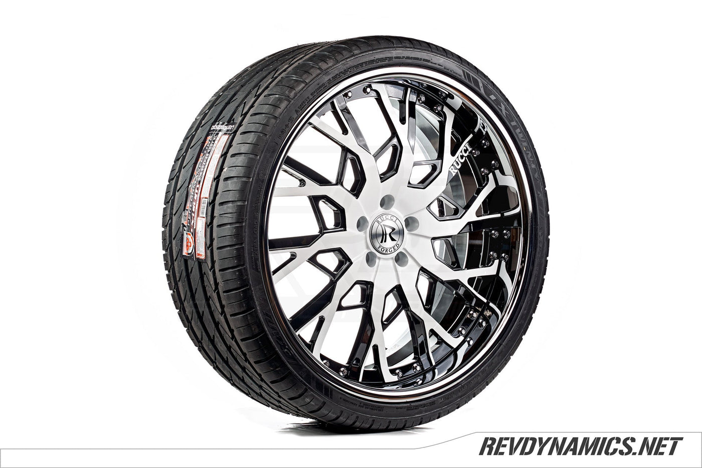 Rucci Lit 22" Rim Powdercoated Black and White Polaris Slingshot colors 