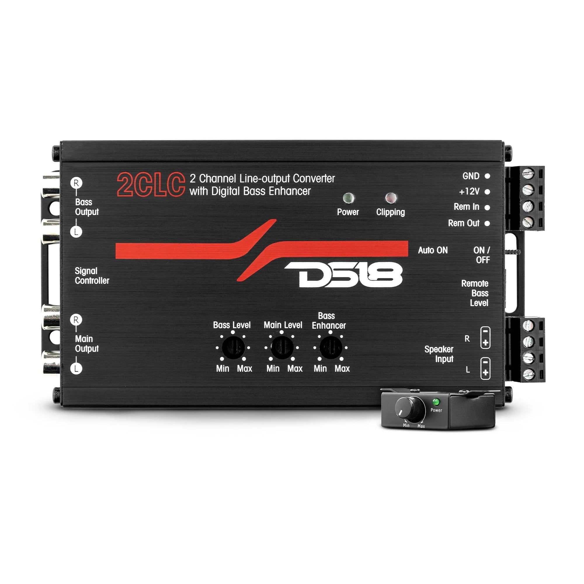 DS18 2-Channel Line Output Converter with Digital Bass Enhancer - Rev Dynamics