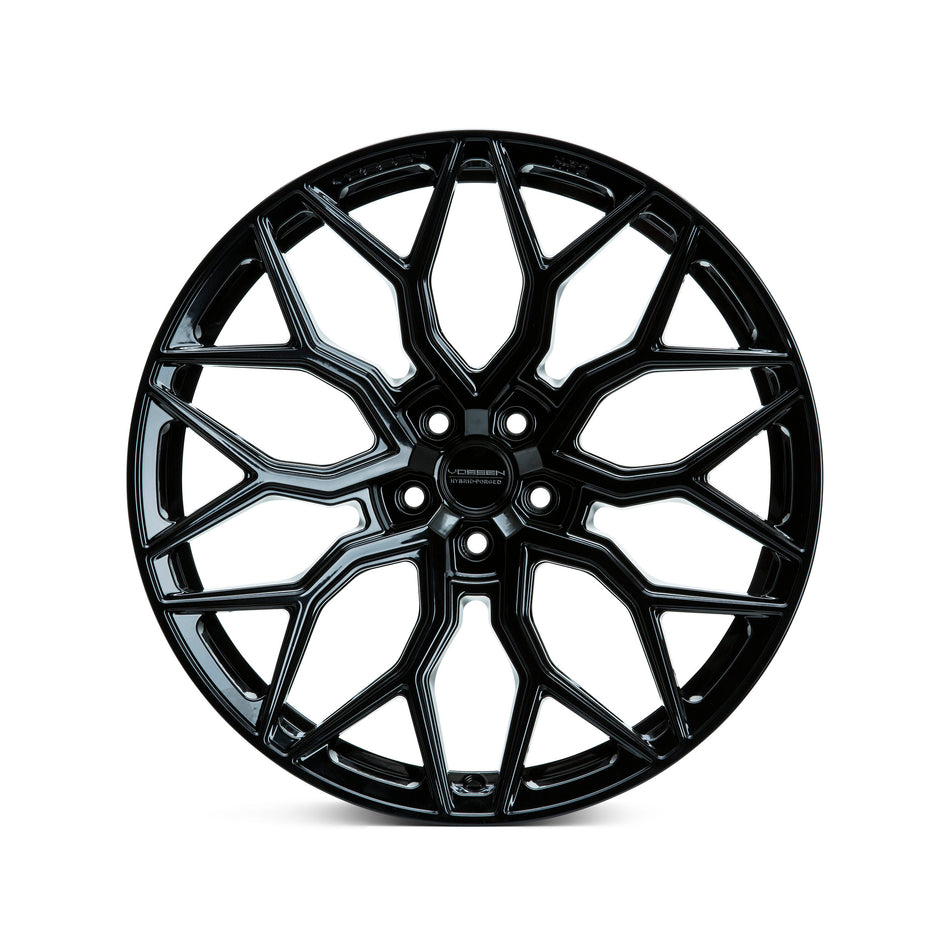 Vossen HF-2 Tesla Model 3 20" Front and Rear Wheel and Tire Package - Brushed Gloss Black