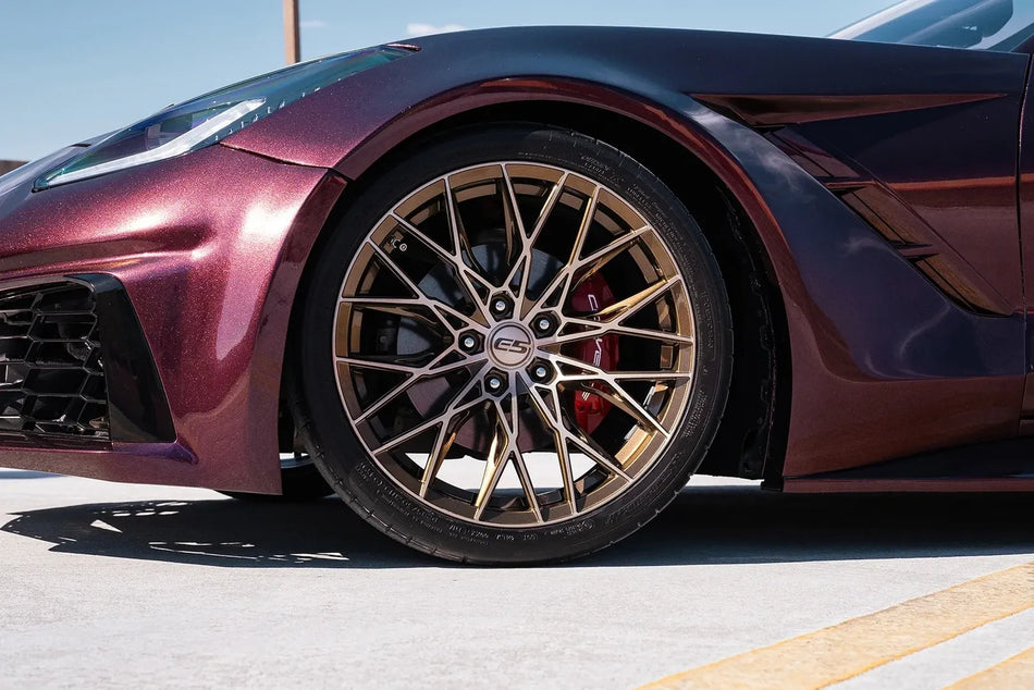 E5 Sebring C7 Stingray Corvette 19" Front 20" Rear Wheel and Tire Package - Bronze Brushed Tint