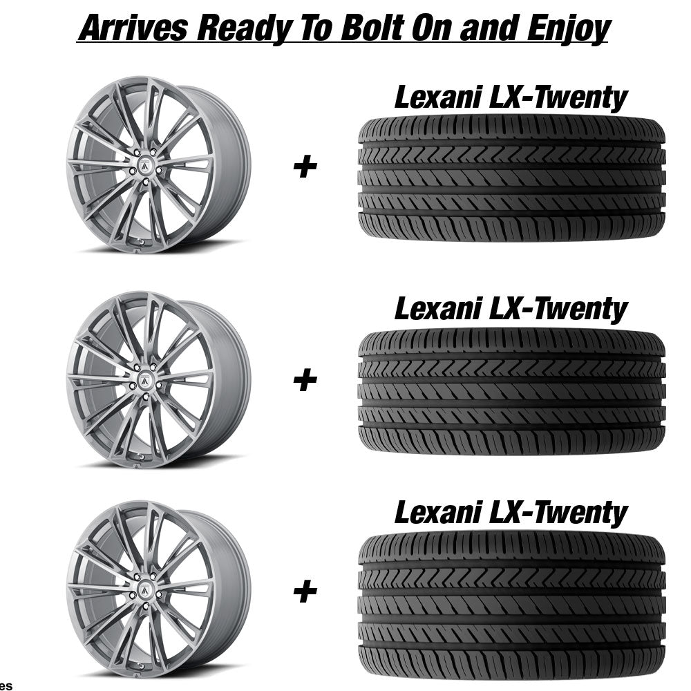 Polaris Slingshot Asanti ABL-30 Titanium Silver Wheel and Tire Package