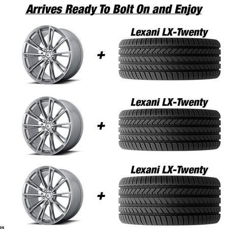 Polaris Slingshot Asanti ABL-30 Titanium Silver Wheel and Tire Package