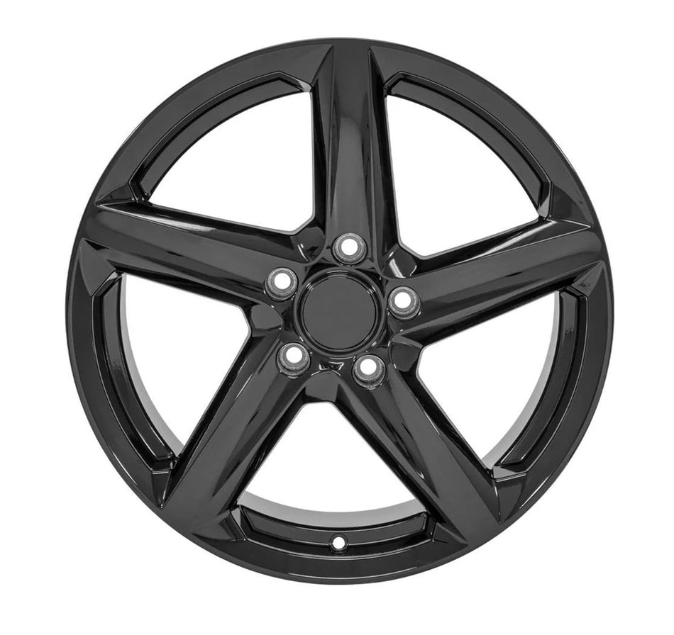 C7 Corvette five spoke Wheels in gloss black oem style by Rev Dynamics