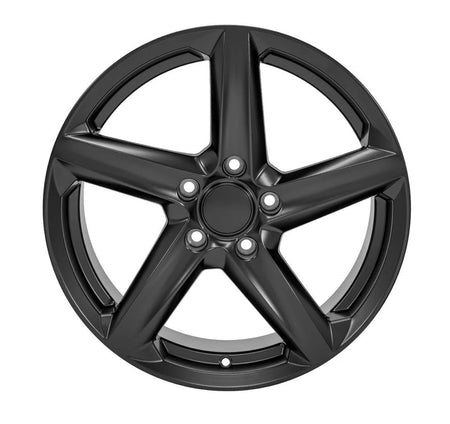C7 Corvette five spoke Wheels in matte black oem style by Rev Dynamics