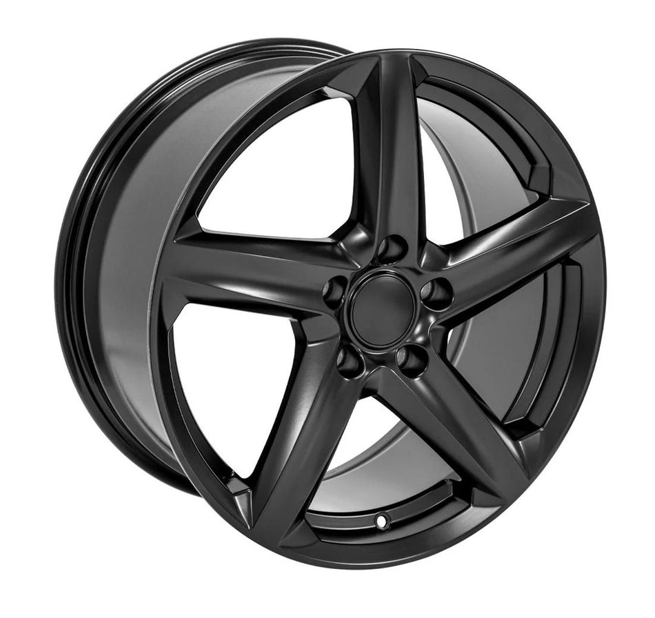 C7 Corvette five spoke Wheels in matte black oem style by Rev Dynamics