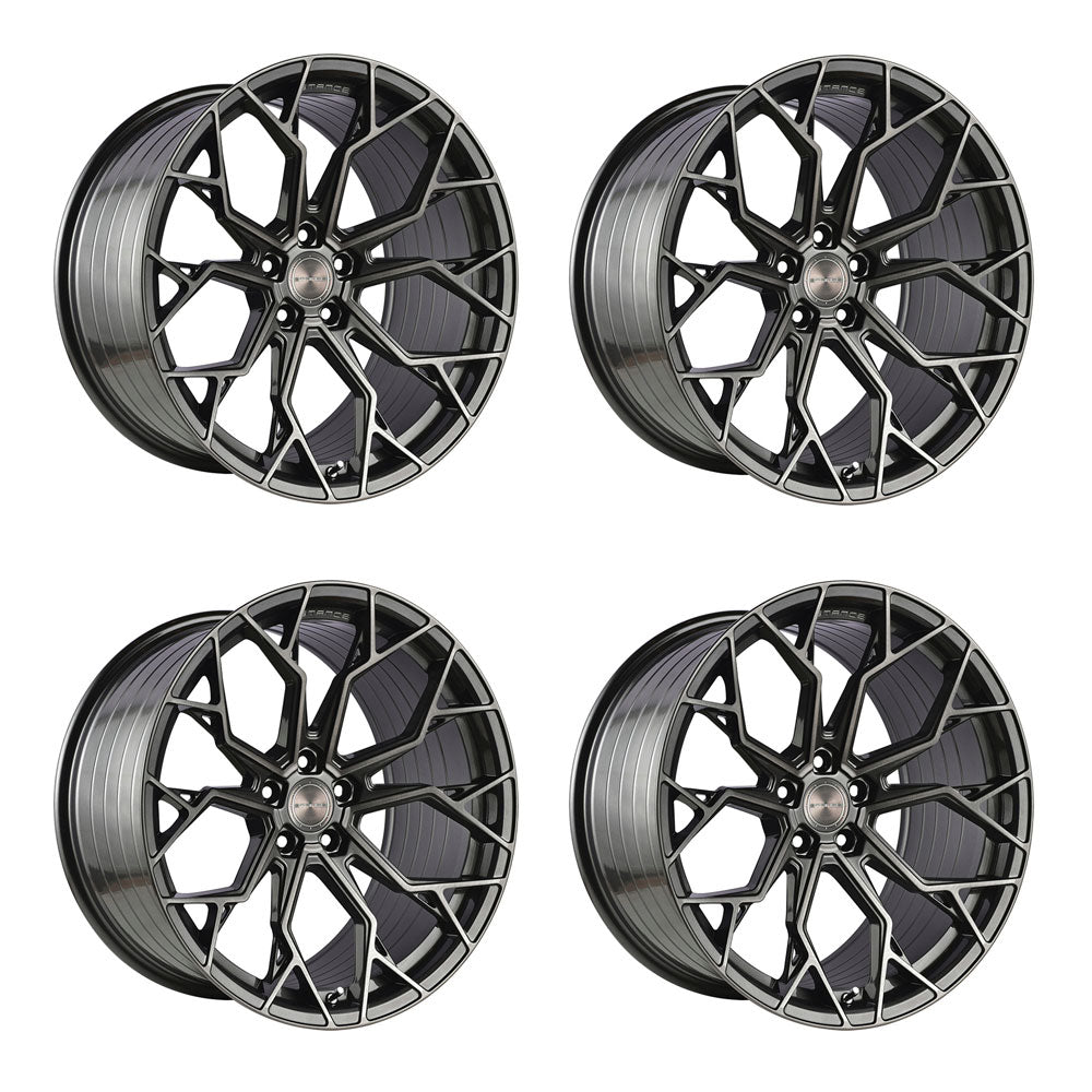 Chevy Corvette C8 Stingray Stance SF10 Brushed Dual Gun metal 20in wheel package