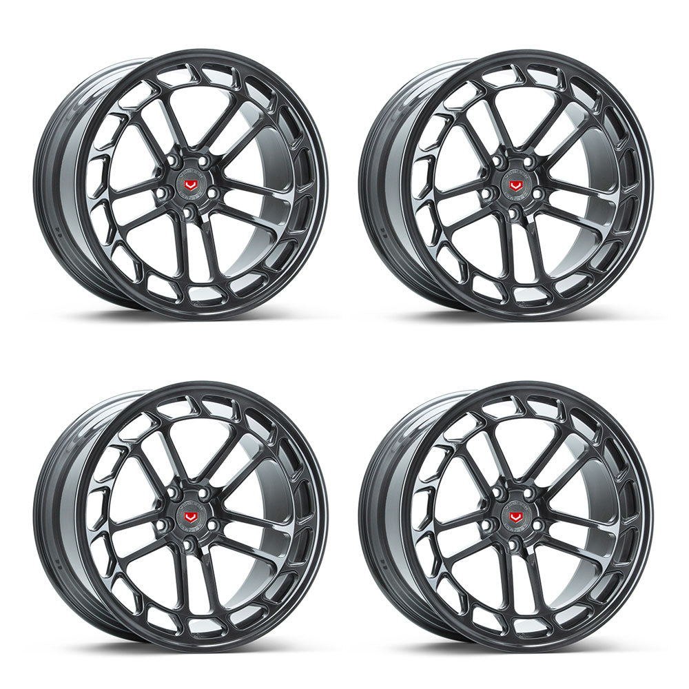 Chevy Corvette C8 Stingray Vossen LC2-C1 Midnigth Smoke 20in wheel package