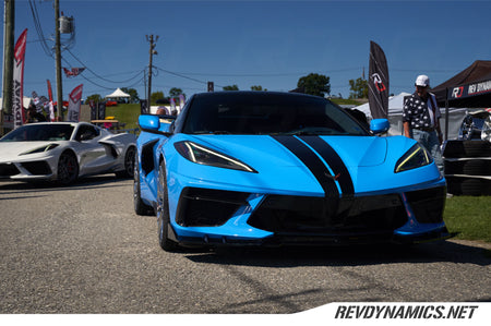 Corvette C8 with Chrome lexani aries 20" and 22" wheel fitment