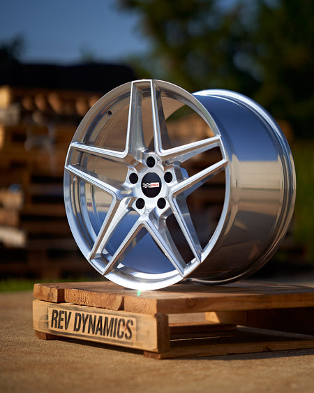 Corvette C8 19in 20in Rims Cray Panthera Ghost Chrome Powder Coated