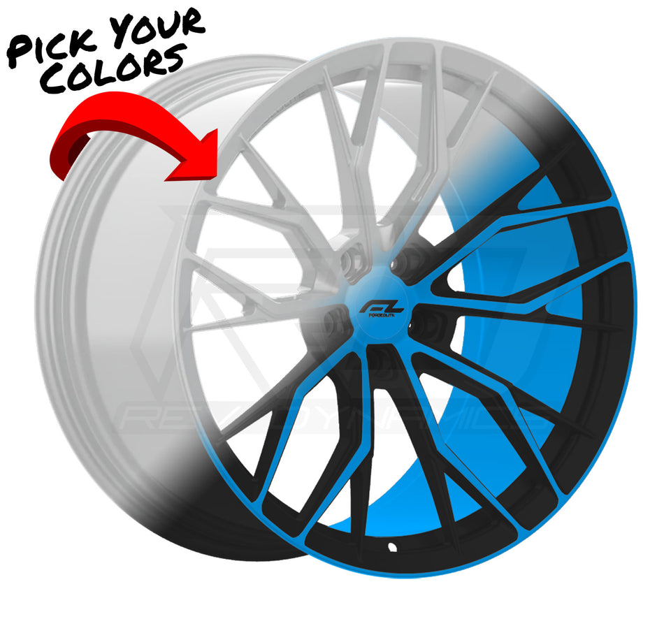 Corvette C8 Z06 Forgedlite MC11 Rapid Blue and Black