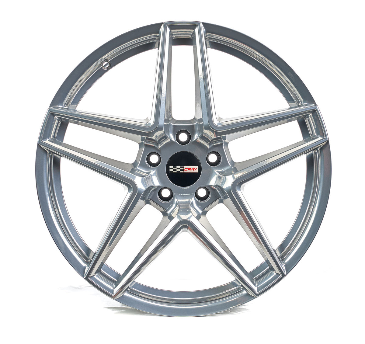Corvette Rim Cray Panthera ghost chrome wheel and tire package