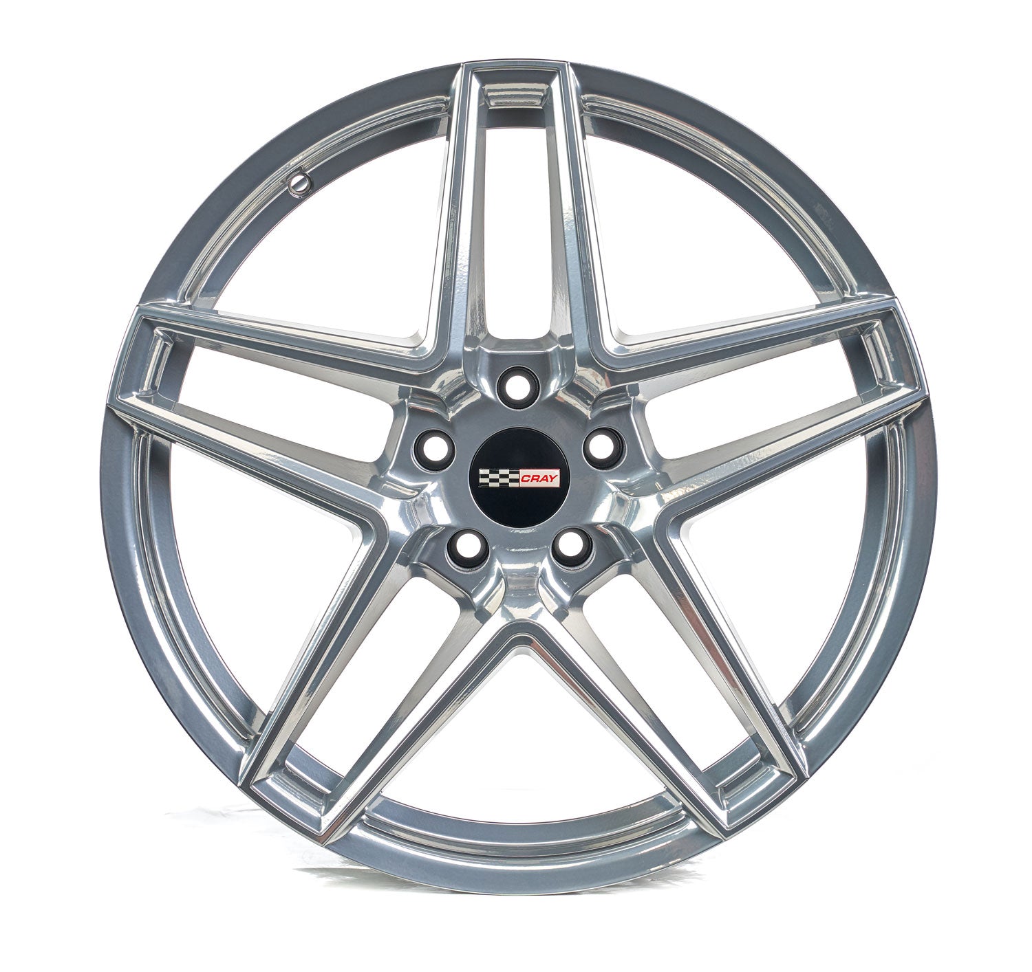 Corvette Rim Cray Panthera ghost chrome wheel and tire package