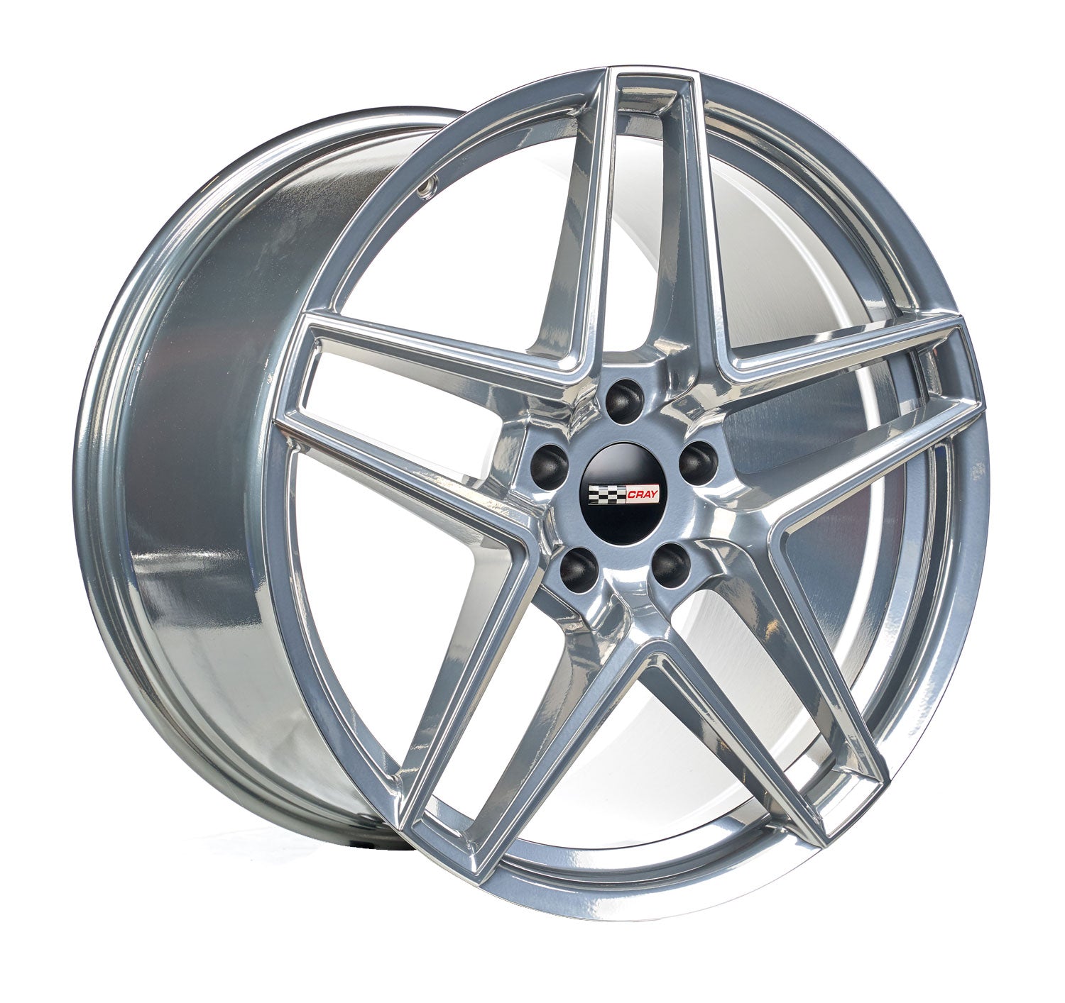 Corvette Rim Cray Panthera ghost chrome wheel and tire package