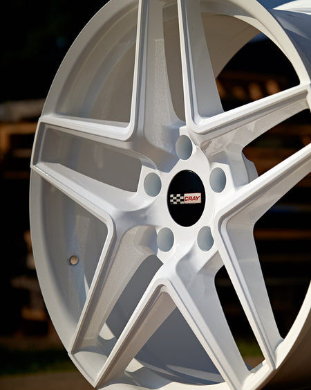 Corvette C8 Solid White Wheel Cray Panthera Rim in 19in 