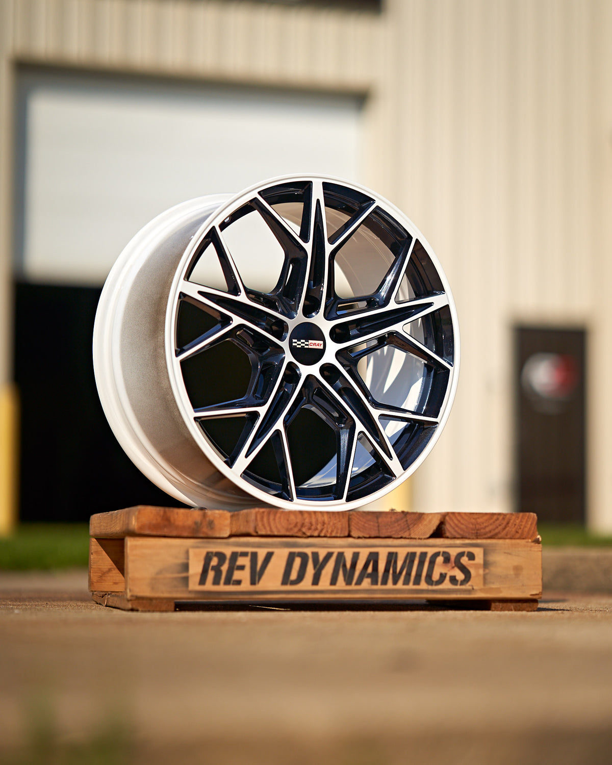 Corvette C8 Carbon Flash and White Rims two tone Wheel and Tire package