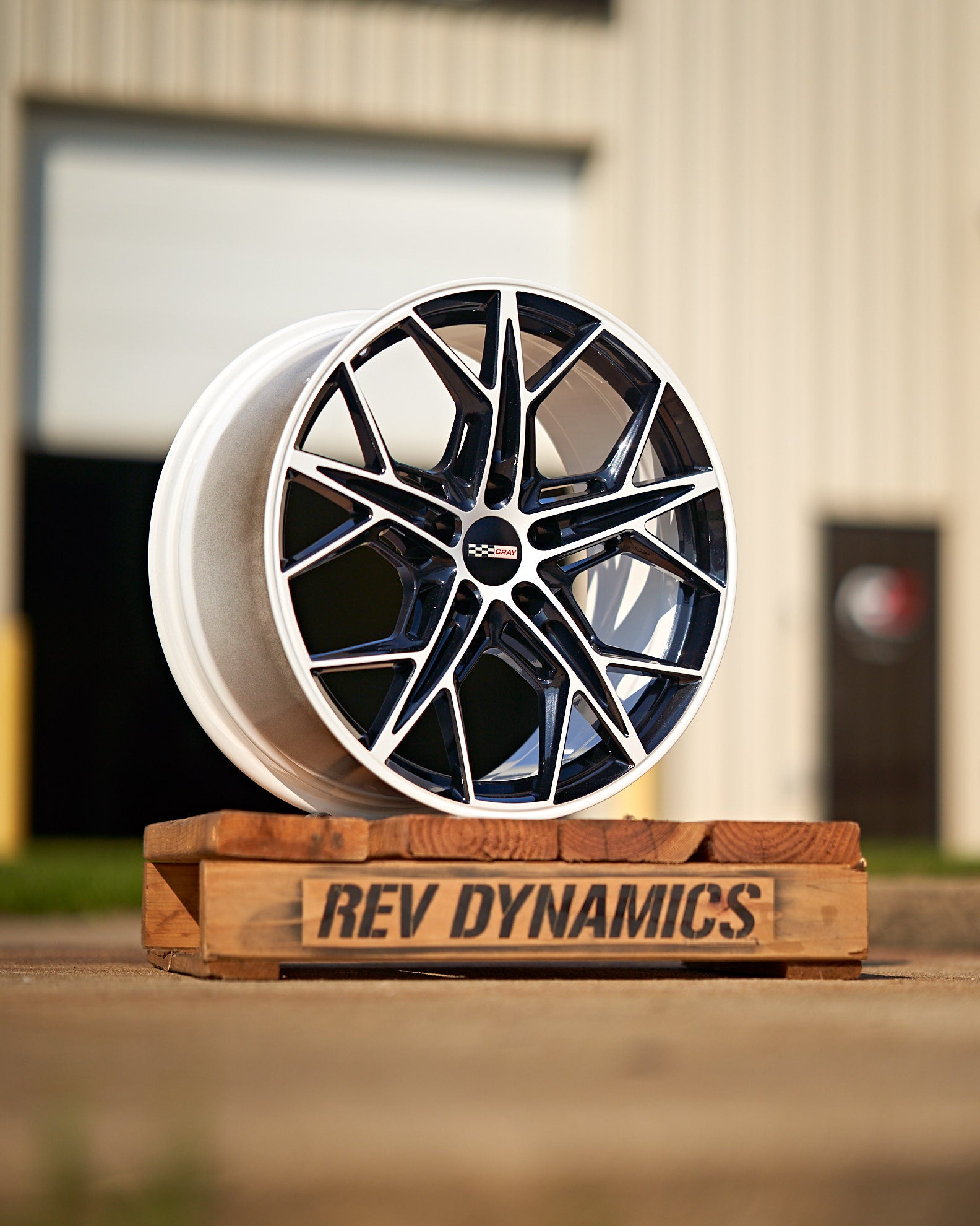 Corvette C8 Carbon Flash and White Rims two tone Wheel and Tire package