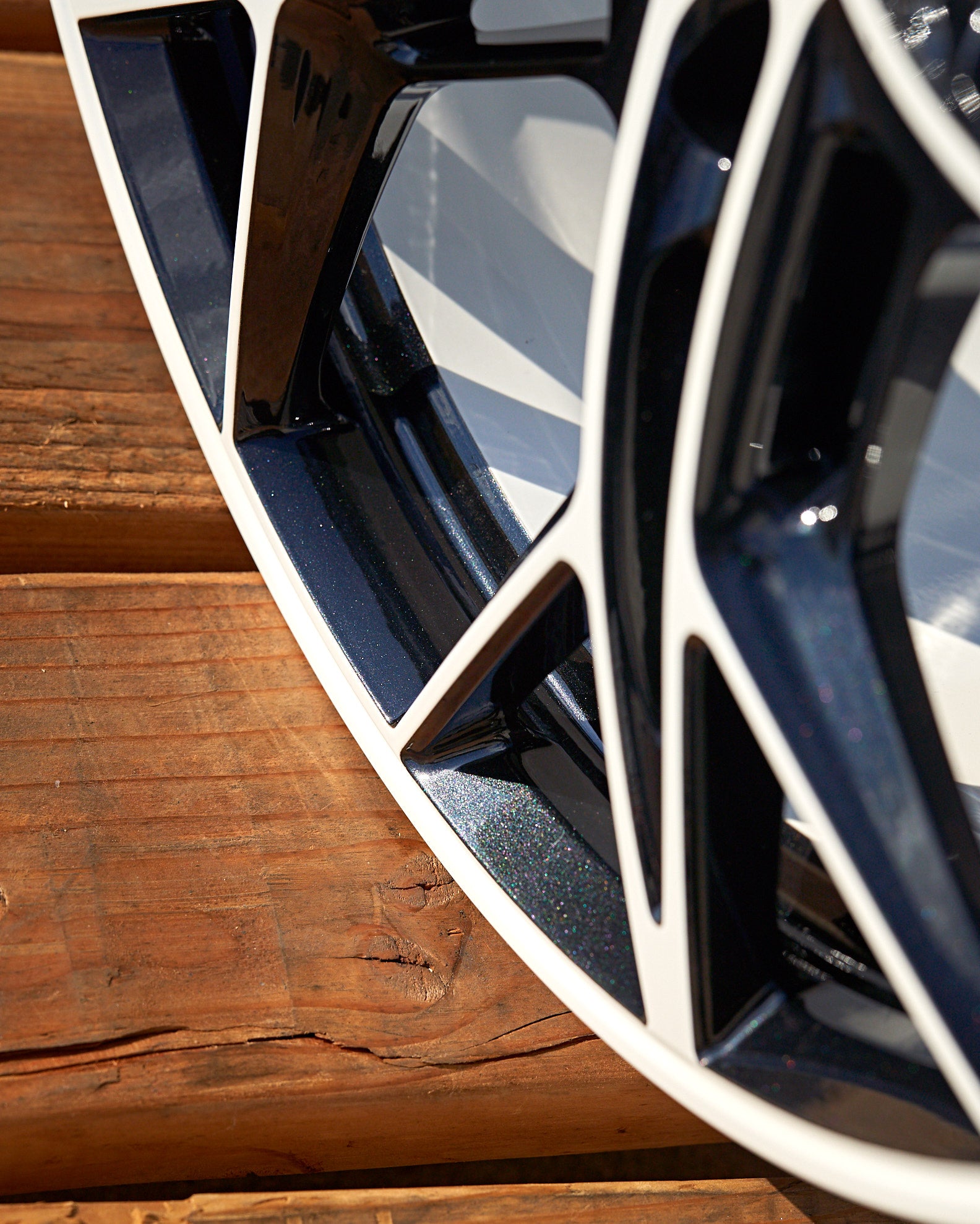 Corvette C8 Carbon Flash and White Rims two tone Wheel and Tire package