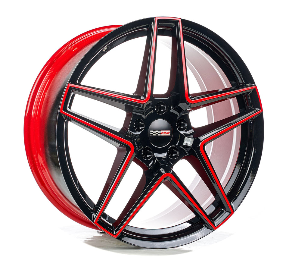 Corvette C8 Stingray Z51 Cray-Panthera-Torch-Red-and-Black-19in Wheel