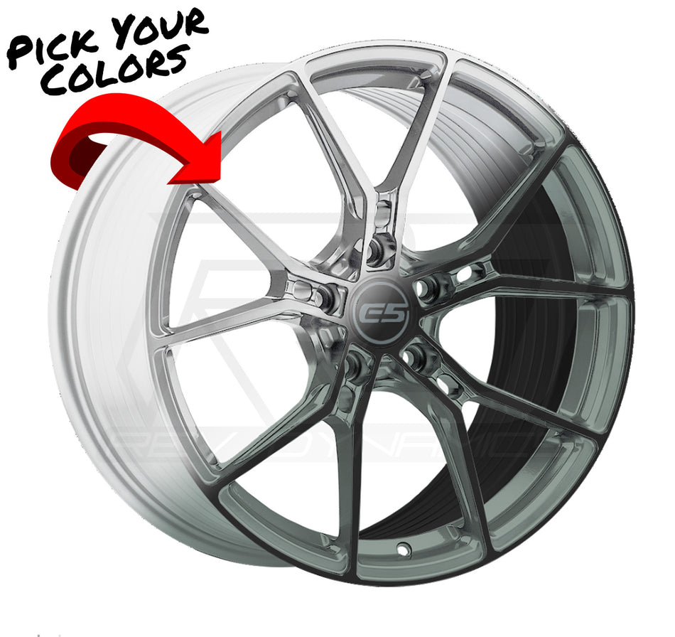 E5 Daytona C8 Corvette 20x9" Front 21x12" Rear Wheel and Tire Package