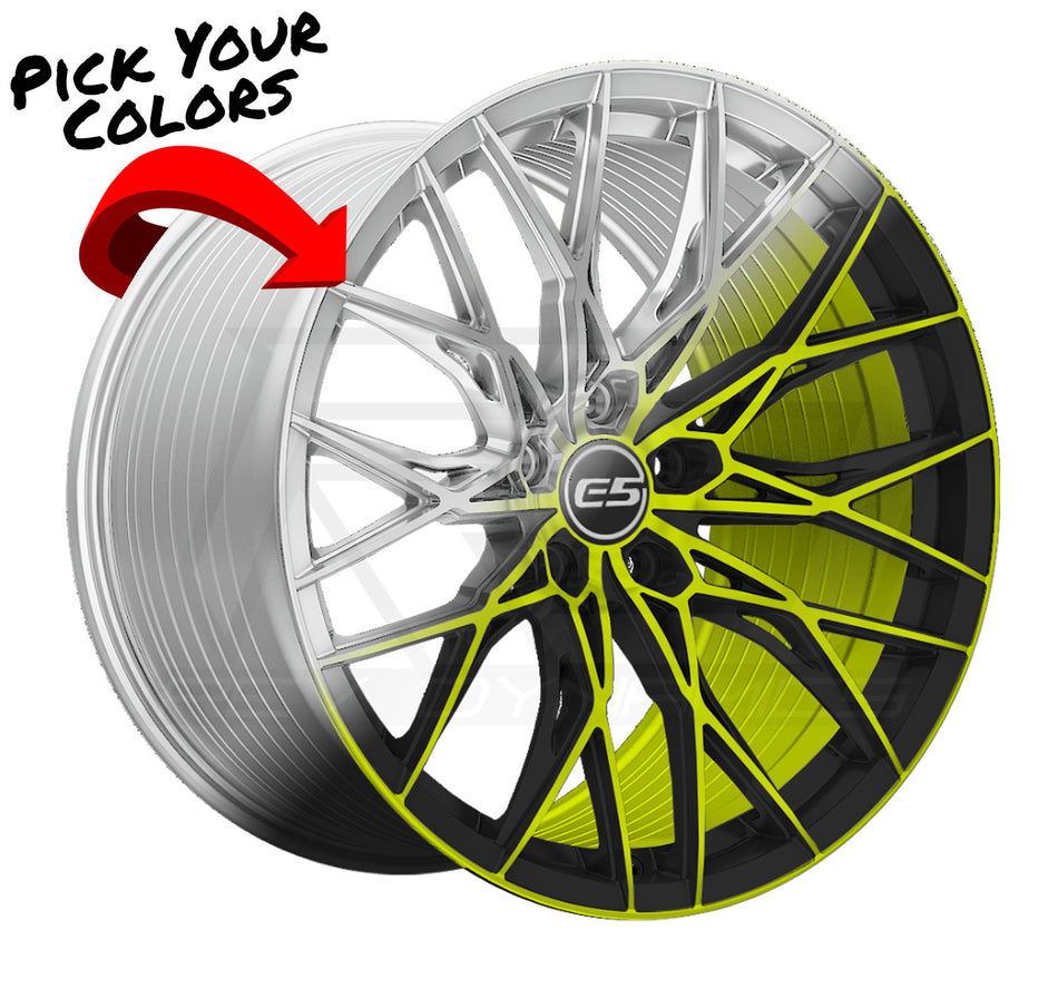 E5 Sebring C8 Corvette 20x9" Front 21x12" Rear Wheel and Tire Package