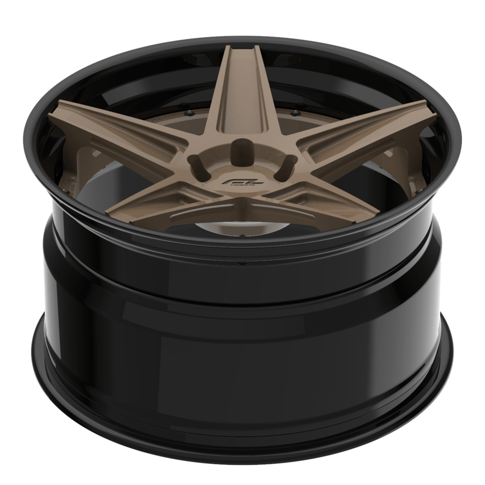 Forgedlite RS3 3pc C8 Corvette 20x9" Front 21x12" Rear Wheel and Tire Package - Bronze w/ Black Lip