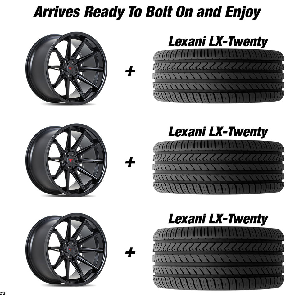 Polaris Slingshot Ferrada CM2 Matte Black wgloss black lip Wheel and Tire Package