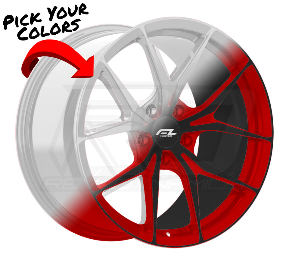 Forgedlite MC6 C8 Corvette Z06 20x10" Front 21x13" Rear Wheel and Tire Package