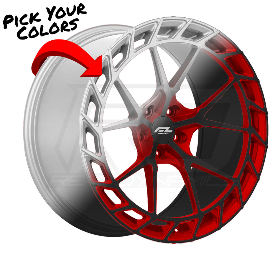 Forgedlite TF5 C8 Corvette ZR1 20x10" Front 21x13" Rear Wheel and Tire Package - Custom Finish