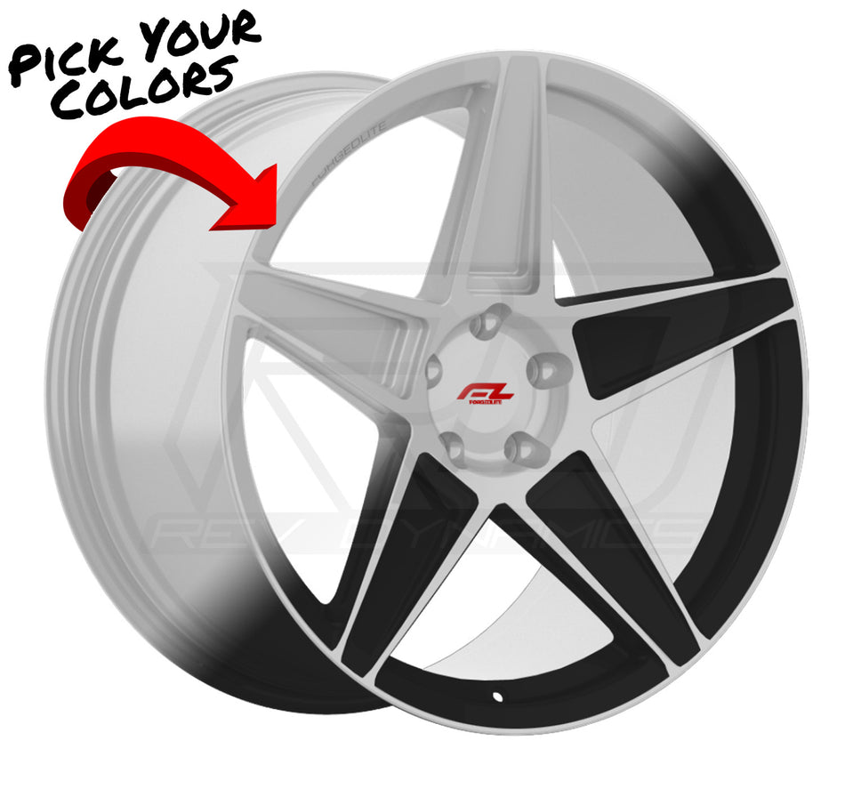 Forgedlite MC3 C8 Corvette Z06 20x10" Front 21x13" Rear Wheel and Tire Package