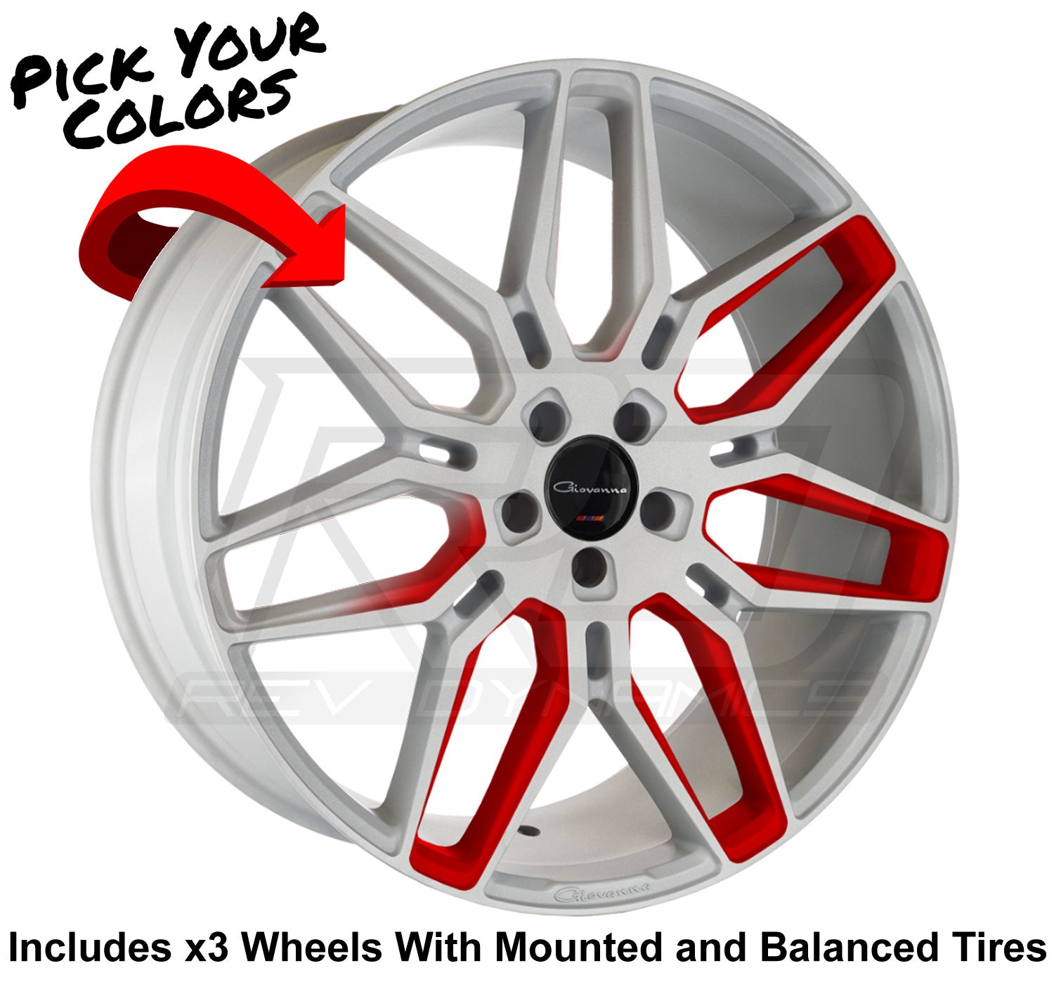 Giovanna Bogota Slingshot 22" Wheel and Tire Package - Rev Dynamics