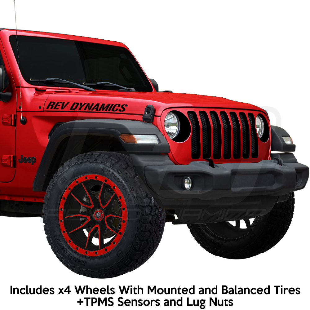 Fuel Rebel-5 Jeep Wrangler JL 20" Wheel and 35" Tire Package - Rev Dynamics