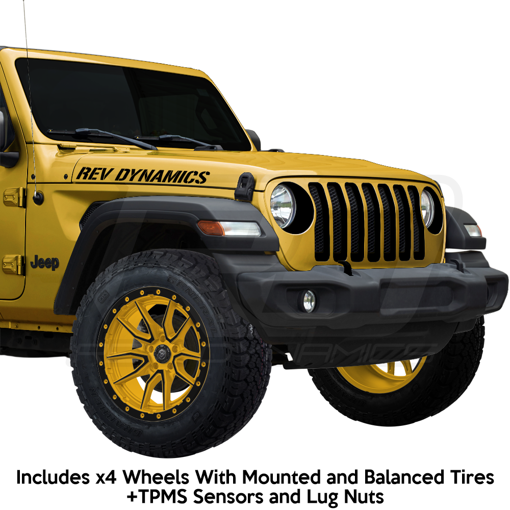 Fuel Rebel-5 Jeep Wrangler JL 20" Wheel and 35" Tire Package - Rev Dynamics