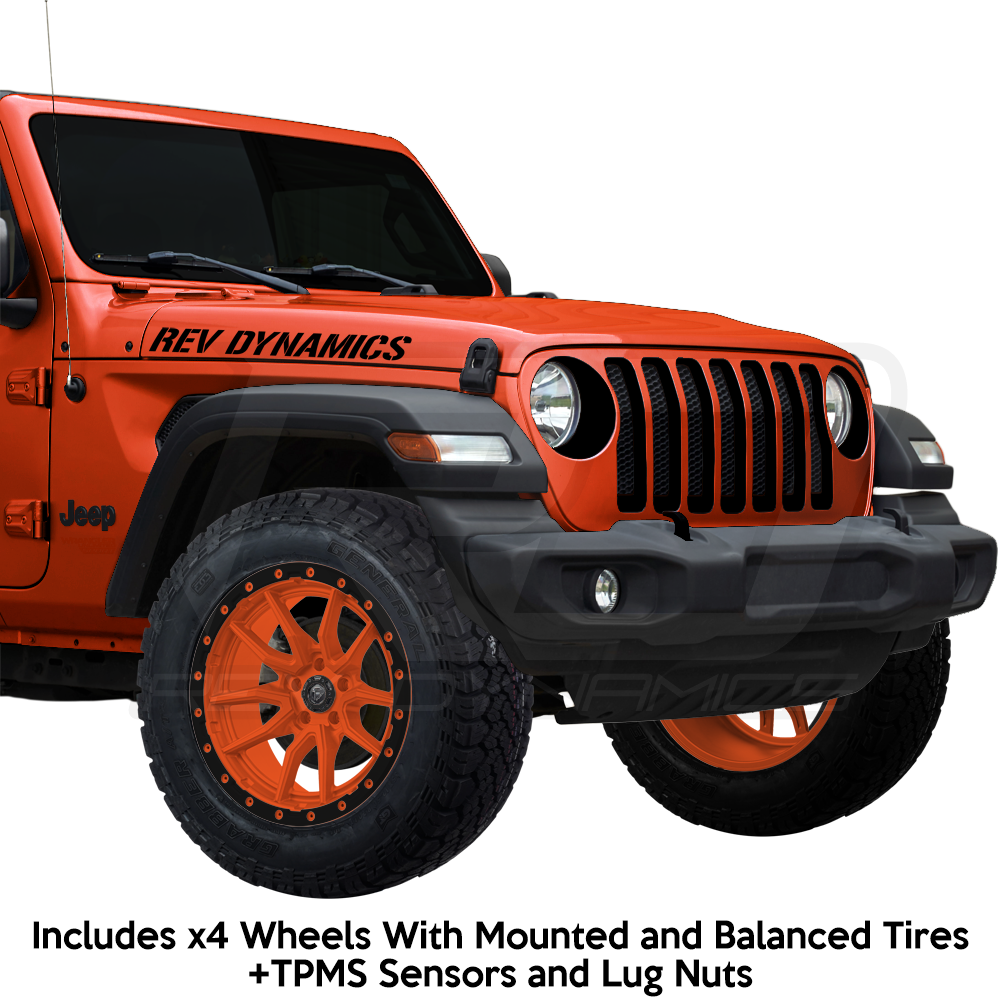 Fuel Rebel-5 Jeep Wrangler JL 20" Wheel and 35" Tire Package - Rev Dynamics