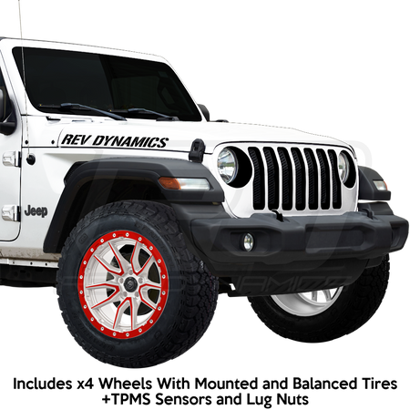 Fuel Rebel-5 Jeep Wrangler JL 20" Wheel and 35" Tire Package - Rev Dynamics