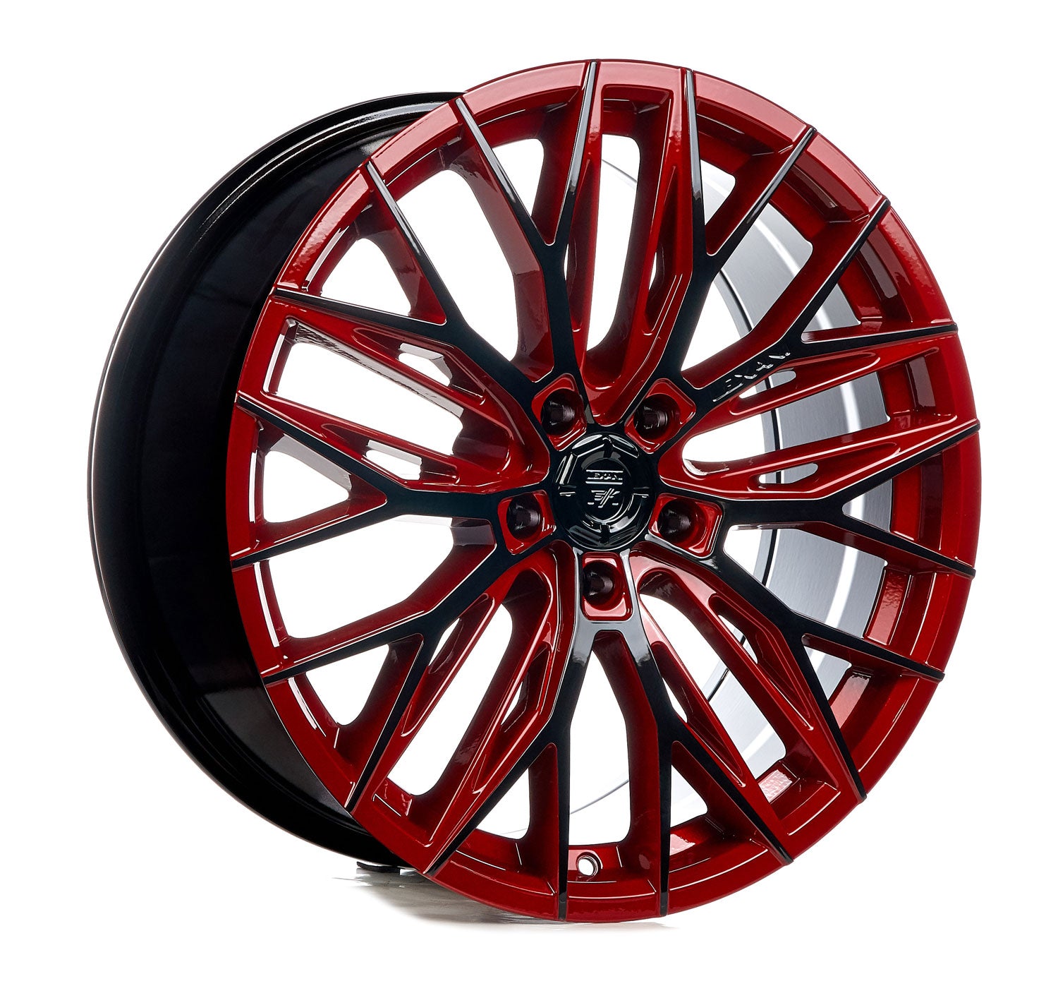 C8 Corvette Stingray 20in 22in Lexani Aries Red Mist and Black Custom powder coated wheel