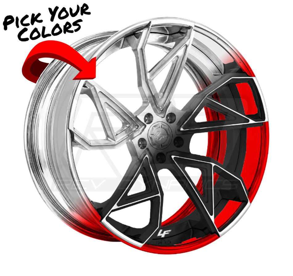 Lexani LZ-787 Forged Slingshot 22" Front and 22x12" Super Wide Rear Wheel and Tire Package