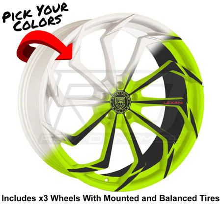 Lexani Static Slingshot 20" Front and 22" Wheel and Tire Package - Rev Dynamics