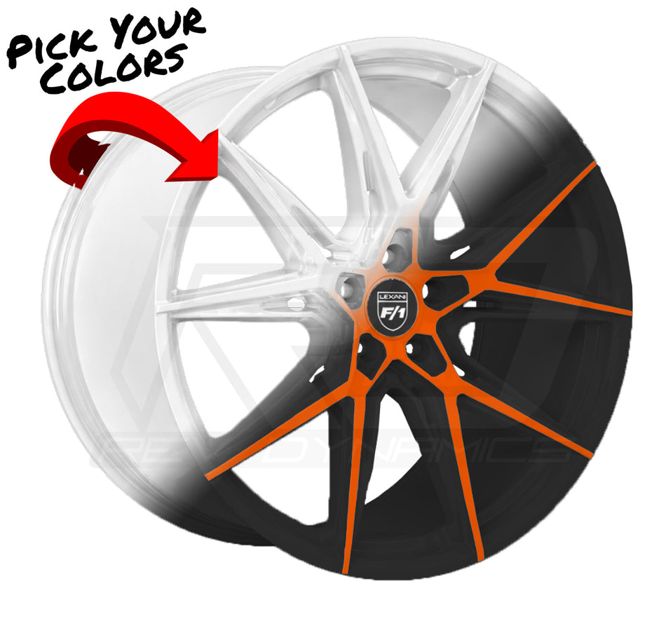 Lexani Hyper C8 Corvette 20x9" Front 22x10.5" Rear Wheel and Tire Package