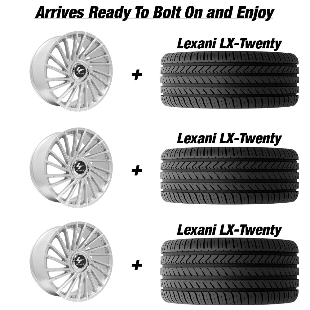 Polaris Slingshot Lexani Newport XL Chrome Wheel and Tire Package