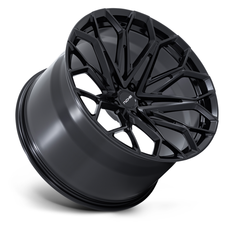 Niche Manta C8 Corvette 20x9" Front 21x12" Rear Wheel and Tire Package - Matte Black