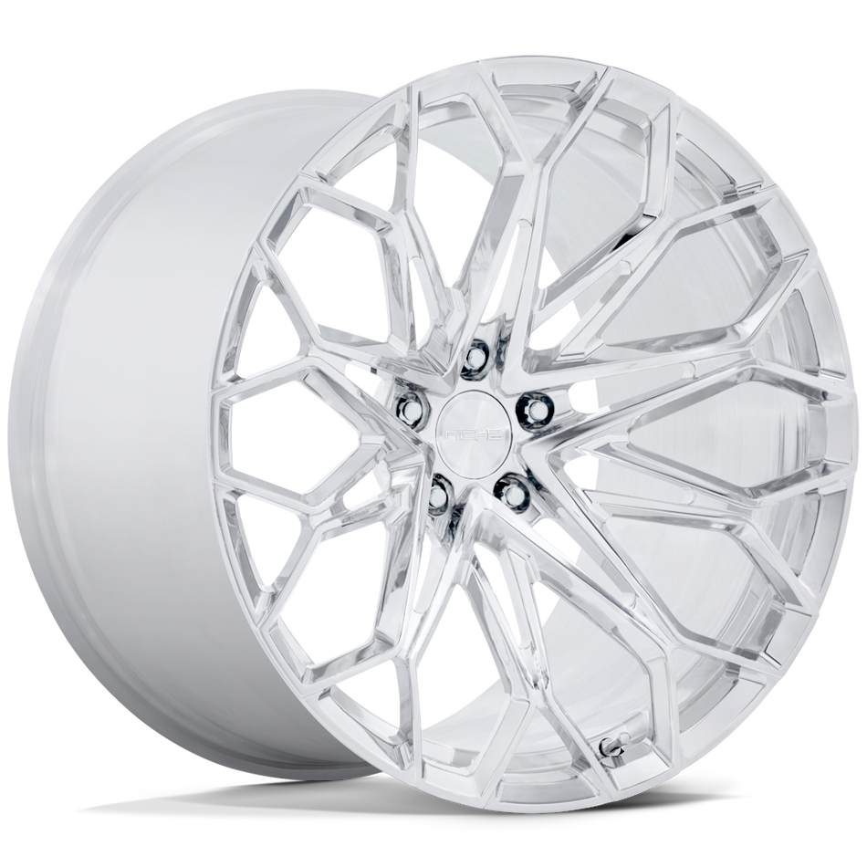 Niche Manta C8 Corvette Z06 20x10" Front 21x13" Rear Wheel and Tire Package - Polished