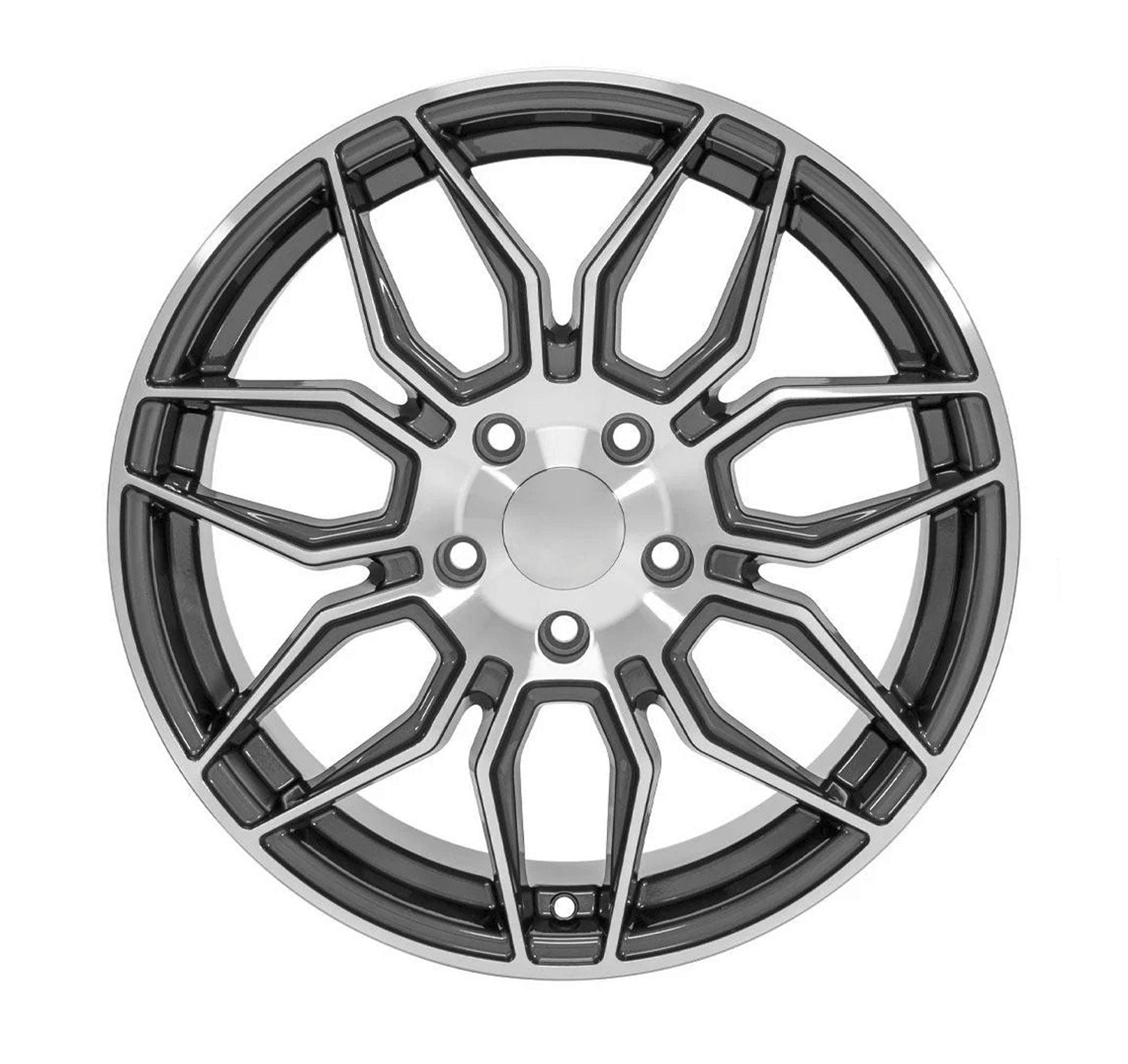 C7 Corvette Wheels in graphite gun metal and machined face finish