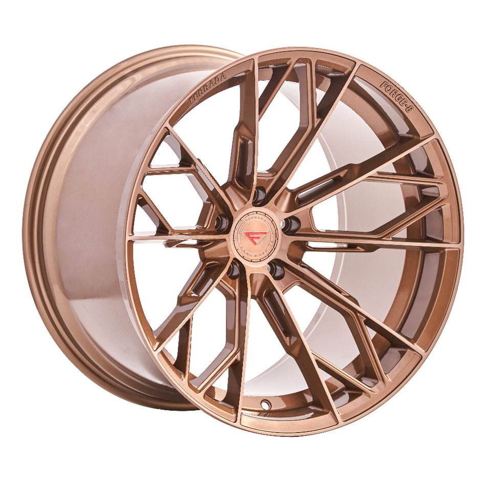 Ferrada FR11 Slingshot 20" Front 22" Rear Wheel and Tire Package - Brushed Cobre