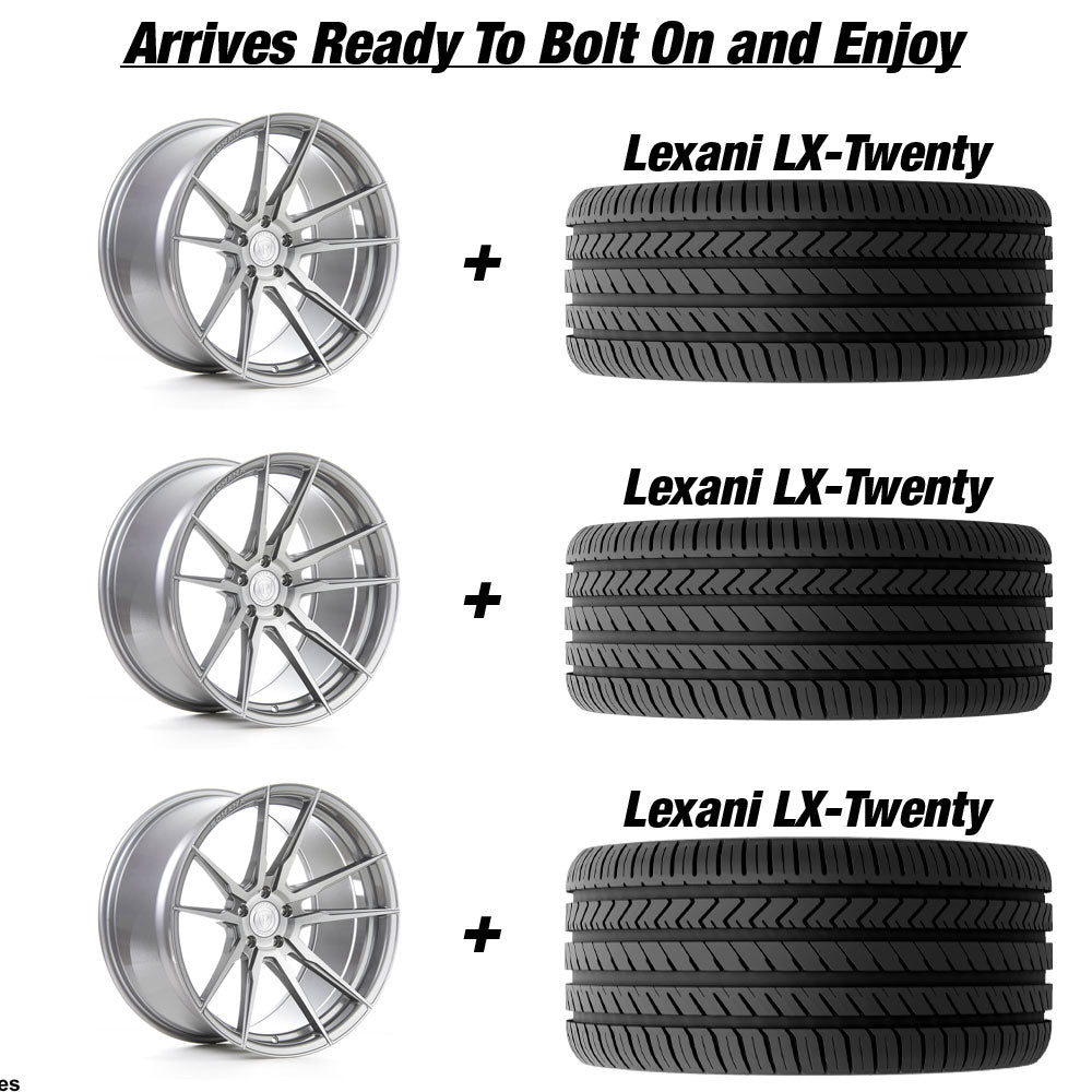 Polaris Slingshot Rohana RF2 Machine Silver Wheel and Tire Package
