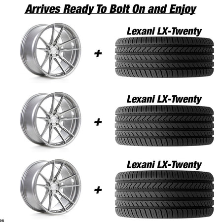 Polaris Slingshot Rohana RF2 Machine Silver Wheel and Tire Package