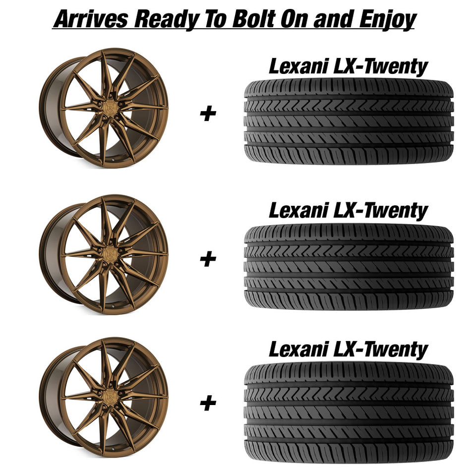 Rohana RFX13 Slingshot 20" Wheel and Tire Package